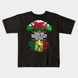 Welsh Grown With Senegalese Roots - Gift for Senegalese With Roots From Senegal Kids T-Shirt